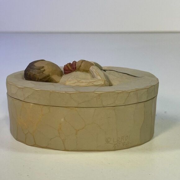 Vintage Willow Tree Demdaco Loving Angel Trinket Jewelry Box 2004 Susan Lordi - Picture 8 of 11